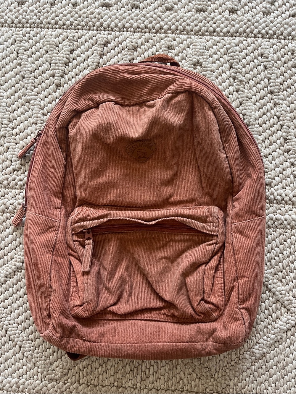 Corduroy Casual Backpack - Dusty Rose